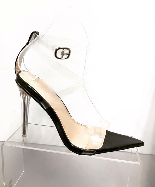 Womens Stiletto Heel Sandals Ladies Pointed Toe Ankle Strap Party Pumps Shoes UK